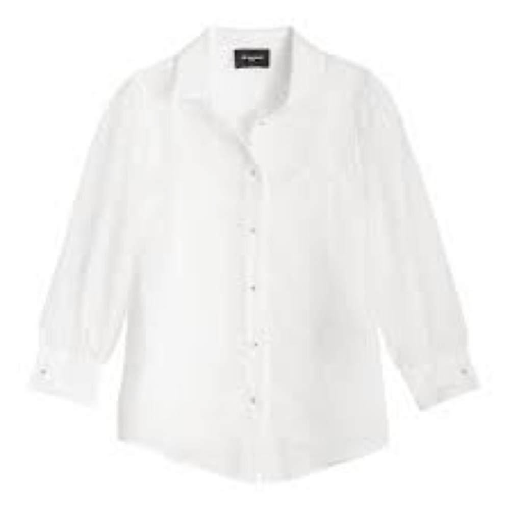 NWT SIZE 1/US 6 The Kooples Ivory Button-Up Blouse